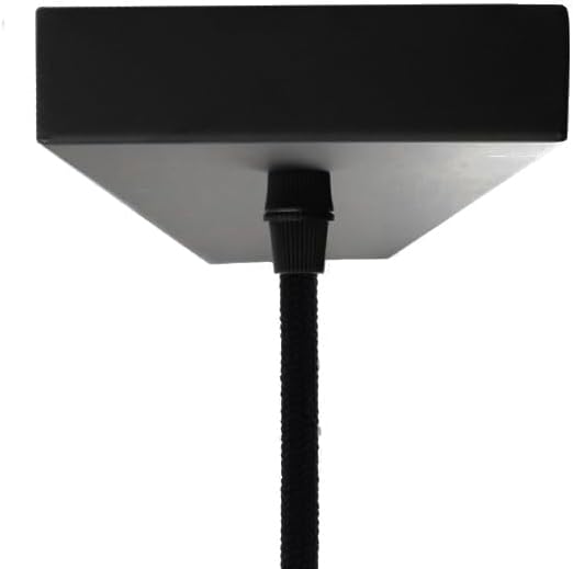 താഴെ view of the black rectangular ceiling mounting bar with a single cable entry point.