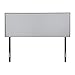Modway Region Linen Fabric Upholstered Full Headboard in Gray with Nailhead Trim