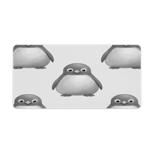 Tapis de souris de jeu pingouin gris imperméable contre les taches de café