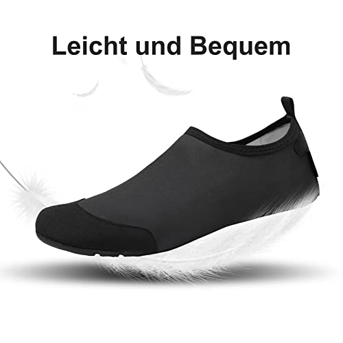 SAGUARO Zapatos Agua Hombre Mujer Zapatillas para Playa Surf Natación Transpirable Secado Rápido Unisex Escarpines Negro 38/39 EU - imagen 5