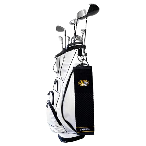 Image of Team Golf NCAA Missouri Tigers Embroidered Golf Towel Embroidered Golf-Towel, Checkered Scrubber Design, Embroidered-Logo (Pack of 6)