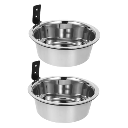 Toddmomy 2Sets Wall Mounted Elevated Dog Feeding Station of Stainless Steel Bowls for Cats Dogs Space Saving Design for Homes Feeding for All