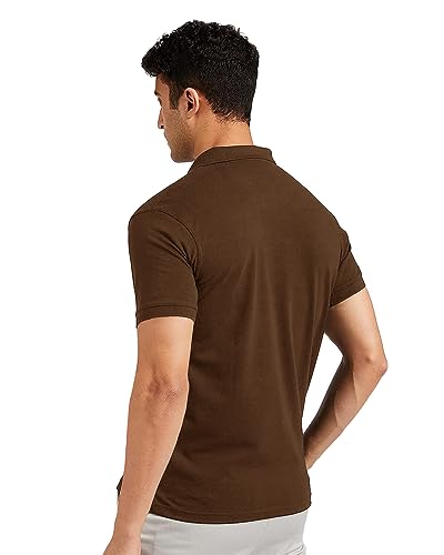 Image of EYEBOGLER Regular Fit Mens Polo Neck Half Sleeve Soild Casual Tshirt