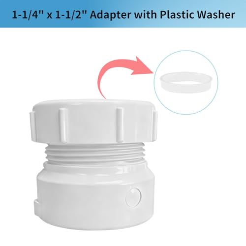 Image of LESSO PVC Trap Adapter, 1-1 /2 x 1-1 /4 Inch Female Fitting