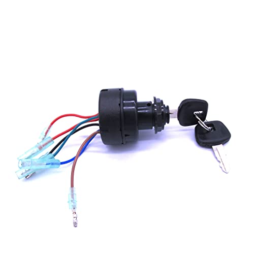 Image of Boat Engine 353-76020-3 353760203 353760203M Main Key Switch for Nissan for Tohatsu / 5040113 for Evinrude Johnson OMC Outboard Motor Lack Push Button Key Switch, 12 Volts