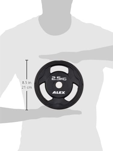 Amazon.co.jp: ALEX BPR ラバープレート 2.5Kg [穴径28mm] 黒