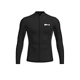 GoldFin Mens Wetsuit Tops, 2mm Wet Suits Neoprene Jacket Men Keep Warm Long Sleeve for Water Sports Diving Surfing Kayaking, Large