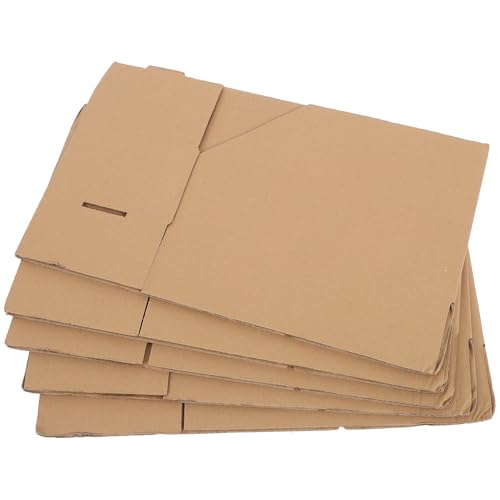 TOYANDONA 5 pezzi Scatole in Cartone Ondulato per Organizzazione Magazzino e Trasloco Contenitori Resistenti per Smistamento e Conservazione Oggetti Piccoli