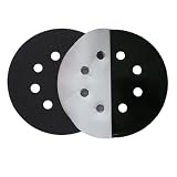 HOTCKB 2 Pezzi Platorelli Adesivo 125mm Platorello 8 Fori Dischi Abrasivi
