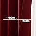 NICETOWN Short Curtains for Bedroom, Blackout Small Window Valances Christmas Thermal Insulated Eyelet Top Plain Blackout Tier Curtains (42 Width x 24 inches Length 1.2 inches Header, Burgundy)