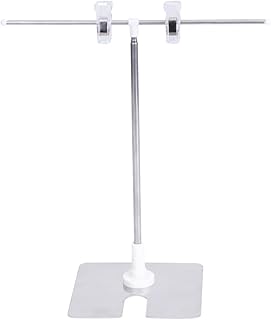 VILLCASE T Shaped Adjustable Poster Stand, Adjustable Metal Banner Holder, Banner Stand Desktop Business Poster Holder Advertising Display Sign Holder for Store Board Display Show