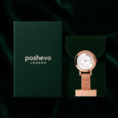 Posh Latitude London Personalized Nurse Fob Watches for Women and Men - Engraved Nurse Watch Custom Gift for Woman - Quartz Movement – Perfect Gifts for Healthcare Professionals