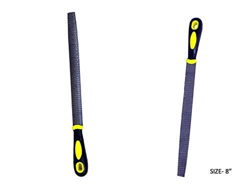 Tools - Juego de 6 limas surtidas con mango (8 pulgadas) | Limas planas, redondas, semicirculares, triangulares, cuadradas y escofinas para madera, metal, bricolaje y carpintería