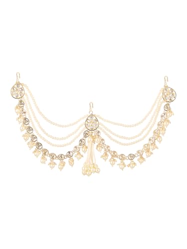 Image of OOMPH Jewellery Ethnic Sheeshphool-Kundan Jadau Floral Design for Women & Girls Stylish - DPH161DST4RKH184RKH235 PA201