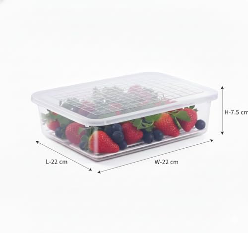 Image of VYOOx Airtight Storage Containers Set of 4, 2500ML Large Capacity | BPA Free Kitchen & Pantry Organizer Boxes | Leakproof Fridge Storage Containers for Rice, Flour, Pulses