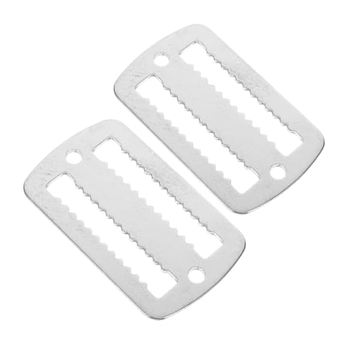 SUPVOX 2pcs Diving Belt Buckle Clips with Serrated Design Stainless Steel Webbing Belt Retainers for Secure Gear Management in Scuba Diving and Snorkeling Activities