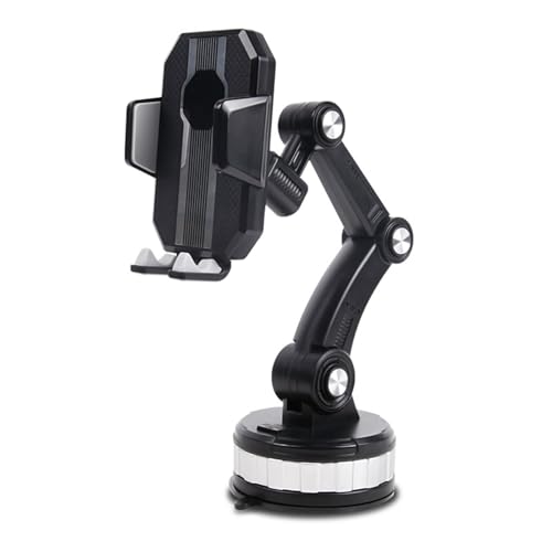 GRABLOOM Phone Mount for Car Center Console Stack Super Adsorption Holder On-Board Suck Support Clamp Bracket Hand-Free Suction Cup Bracket Holder for Lights Mount Detector, Black