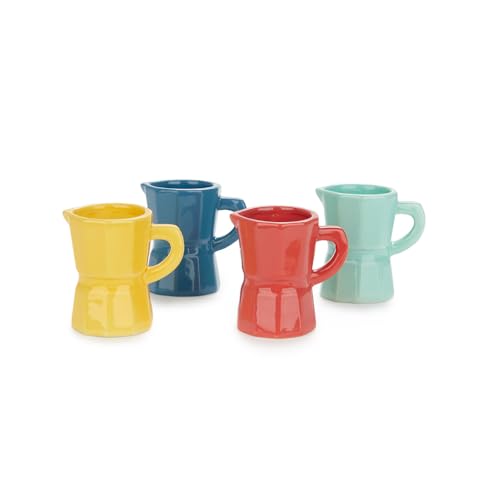 Balvi Set Tazas Espresso Moka Color Multicolor Set de Tazas tamaño Espresso con un Colorido diseño a