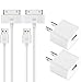 ESK (TM) Certified 6 Feet 30 Pin USB Charging Cable with 5W USB Power Adapter for for iPhone 4/4s, iPhone 3G/3GS, iPad 1/2/3, iPod touch 1/2/3/4 (2 Pack)