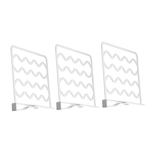 OFFSCH 3Pcs Plastic Closet Shelf Dividers Nail Multipurpose Organizers for Wardrobe Kitchen Bathroom Office Storage Flexible Shelf Partition for Efficient Item Separation