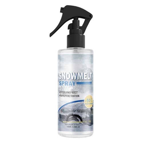 フロントガラス ウォッシャーフルード デアイサー,氷融解防凍剤 100ml | 除雪剤 自動車用 - 屋外用霜取り冷蔵庫冷凍庫氷窓外側用