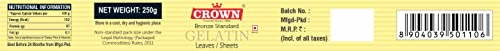 Image of CROWN Gelatin Leaf /Sheets Bronze Standard 250g