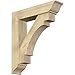 Ekena Millwork BKT0806X36X40MRC01RDF Merced Traditional Rough Sawn Bracket w/Offset Brace, Douglas Fir
