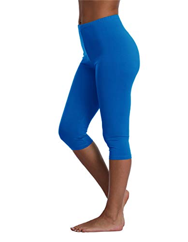 Image of Kotii Women's Lightweight Soft Capri Leggings Crop Leggings 3 /4 Stretch Yoga Pants