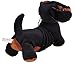 TOYLAND® 27cm Springy Pets Peluche Perro Dachshund - Negro / Marrón -...