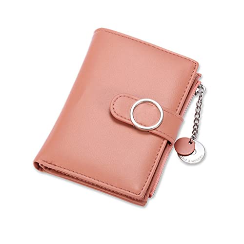 Women's Card Cases Women short wallet female cute purse Many Department Ladies Small Clutch Money bag Coin purse Card Holder Female slim wallet (Color : Black), Pink