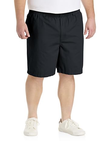 Harbor Bay by DXL Men's Big and Tall Elastic-Waist Cotton Shorts