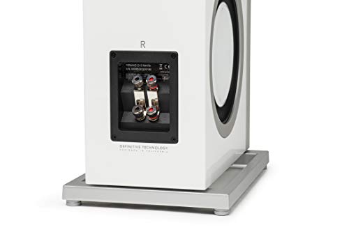 Definitive Technology D15 Demand Series Modern High-Performance 3-Way Tower Speaker (Right-Channel) - Single, White | Dual 8” Passive Bass Radiators