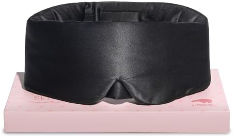 LitBear Masque de sommeil en soie pour les personnes dormant sur ...