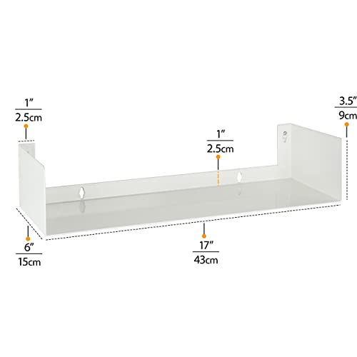 Wallniture 6XHN426 Bali White U Shape Floating Shelves thumb #2