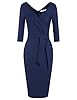 MUXXN Women's Vintage Faux Wrap V Neck 3/4 Sleeve ... #3