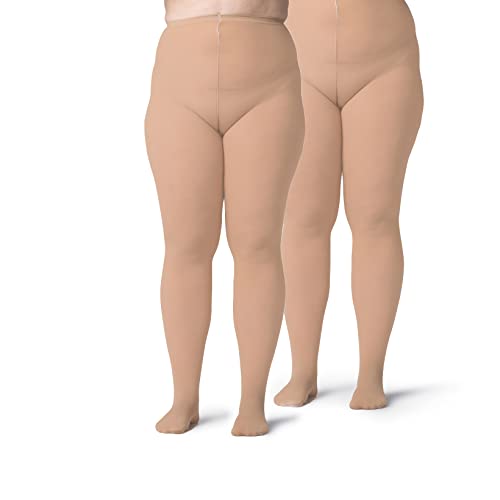 Image of Silky Toes Plus Size Opaque Winter Tights for Women 80D-Thick Warm Durable & Comfortable Stretch Pantyhose for Curvy Woman