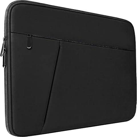 Laptop Case Sleeve 15.6 inch, Durable Shockproof Protective Computer Carrying Cover with Front Pocket, Briefcase Handbags Laptop Sleeve Bag for 15.6 inch HP, Dell, Acer, Asus, Notebook, Black Cover