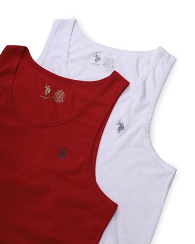 Image of U.S. Polo ASSN. Mens OEV03 Solid Cotton Vest - Pack of 2