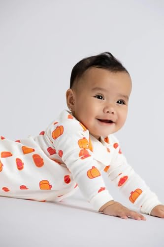 Image of MONICA + ANDY One Piece Baby Pajamas, 100% Organic Baby Clothes for Girls and Boys, Sizes For Newborn and Infant