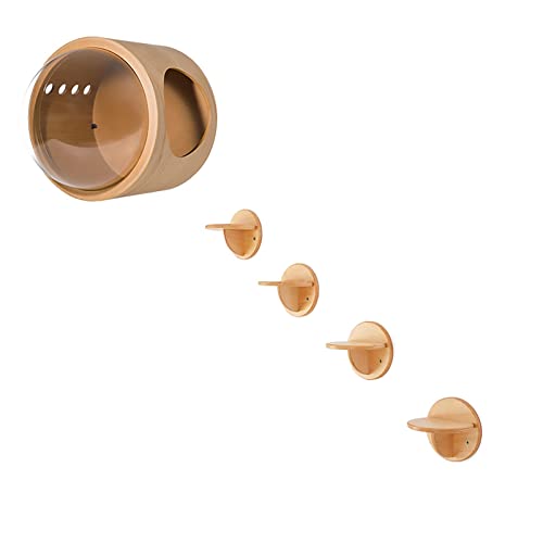 LSHQBD Katzen Kletterwand Sätze, 3-teilig Kletterpark Platzsparend Stabil Katzentreppe für die Wand, für Kätzchen zum Klettern, Spielen und Schlafen (Size : 4) Cover