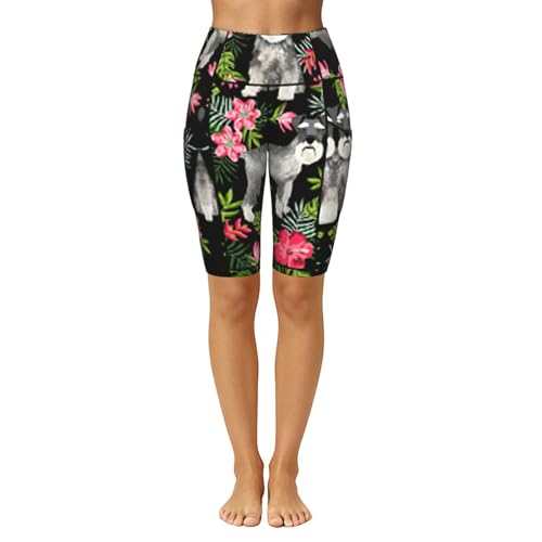 Legging sport imprimé Schnauzer confortable taille haute - 2