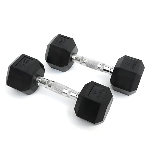 BILDER - Coppia Manubri Palestra 5 Kg, Forma Esagonale e