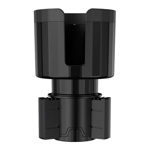 Extenseur de porte-gobelet voiture en ABS noir avec base ajustable antidérapante