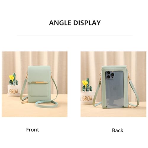 Image of Anti-Theft Leather Bag,Small Crossbody Cell Phone Purse Wallet for Women,RFID Block Phone Purse Crossbody with Shoulder Strap
