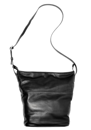 [アニアリ] Shoulder ショルダーバッグ Reality Leather リアリティレザー 本革 縦長 メンズ レディース 28-03004 Black ブラック