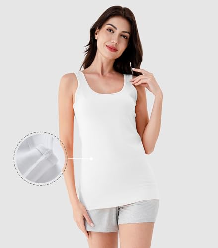 DAVID ARCHY Women's Cotton Camisole Tops Long Tank Top for Women 3 Pack2