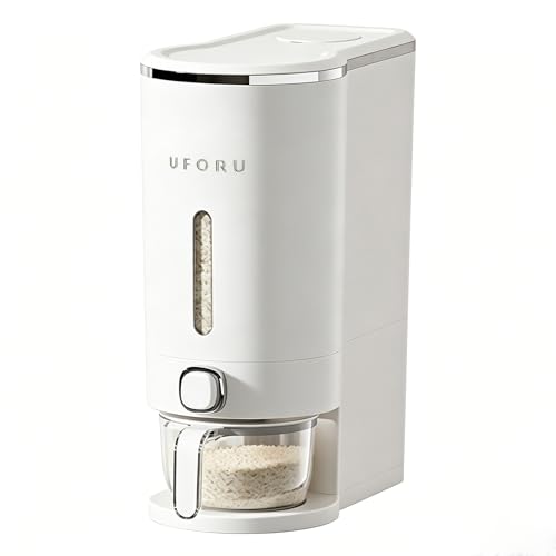 UFORU Rice Dispenser 23-25 LB,Airtight Storage Container,Measuring Cup