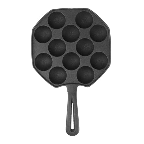 HOUDERCO 鋳鉄製 たこ焼き器 型 ノンスティック加工 グリルパン たこ焼き ミートボール パンケーキ対応 蓄熱性 鍋