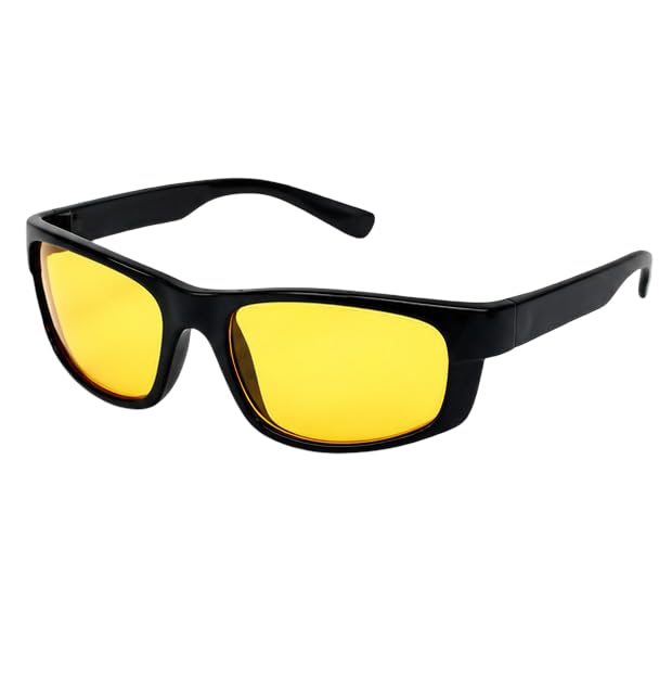 Round Frame Night Driving Glasses Black Yellow Lens Sunglasses for Men Women Anti Glare Polarized UV Protection Unisex Classic Retro Eyewear for Driving Riding Travel Outdoor Wear-image-27