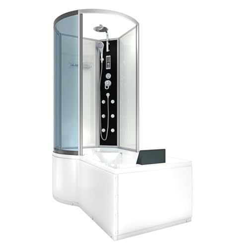 Kombination Badewanne Dusche K50-R01 Duschtempel 100x170 cm
